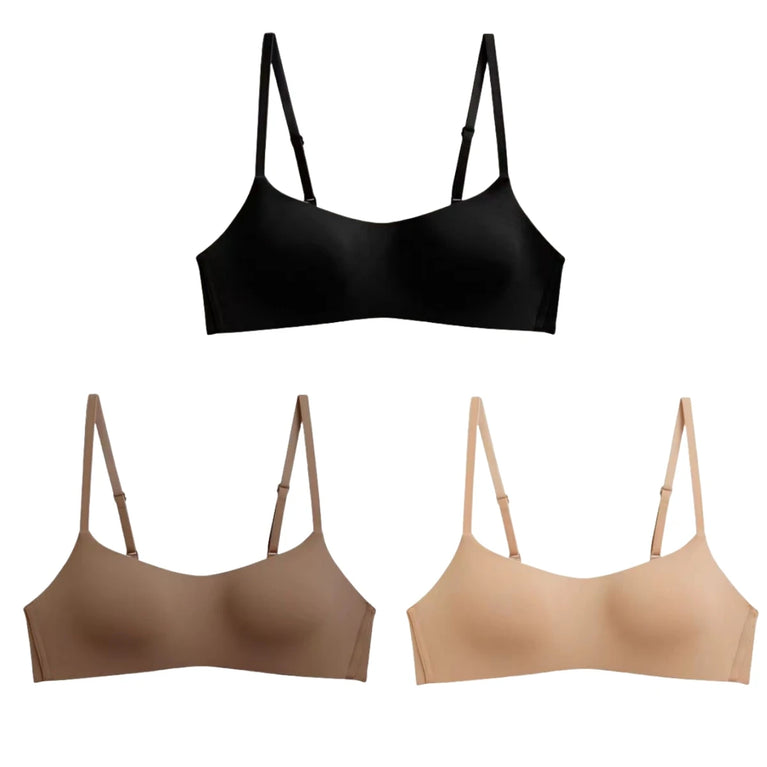 Seamless Half-Cup Bra – Wireless Lift & Convertible Support