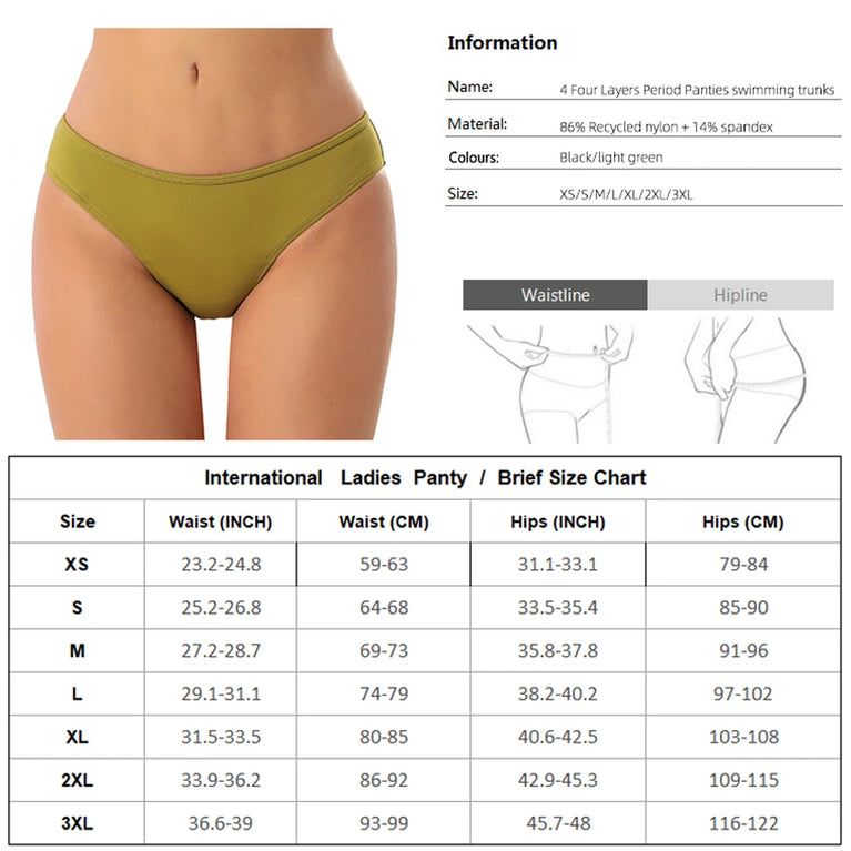 Women’s Period Swimwear | 4-Layer Leakproof Menstrual Bikini