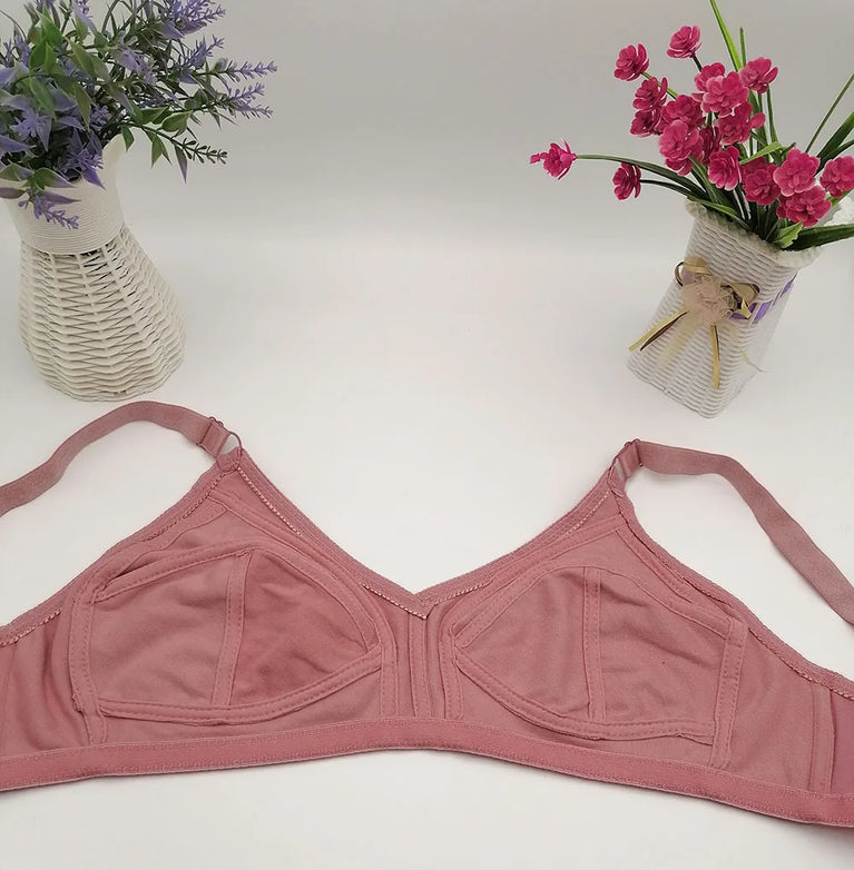 Bamboo Fiber Wireless Bra – Full Coverage Lace Comfort