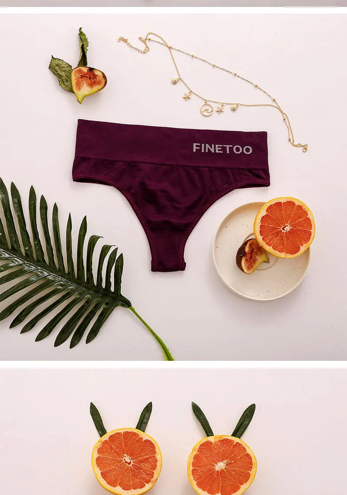 5-Pcs High-Waist Stretchy Thongs – Breathable Seamless G-String Set for Women (M-2XL)