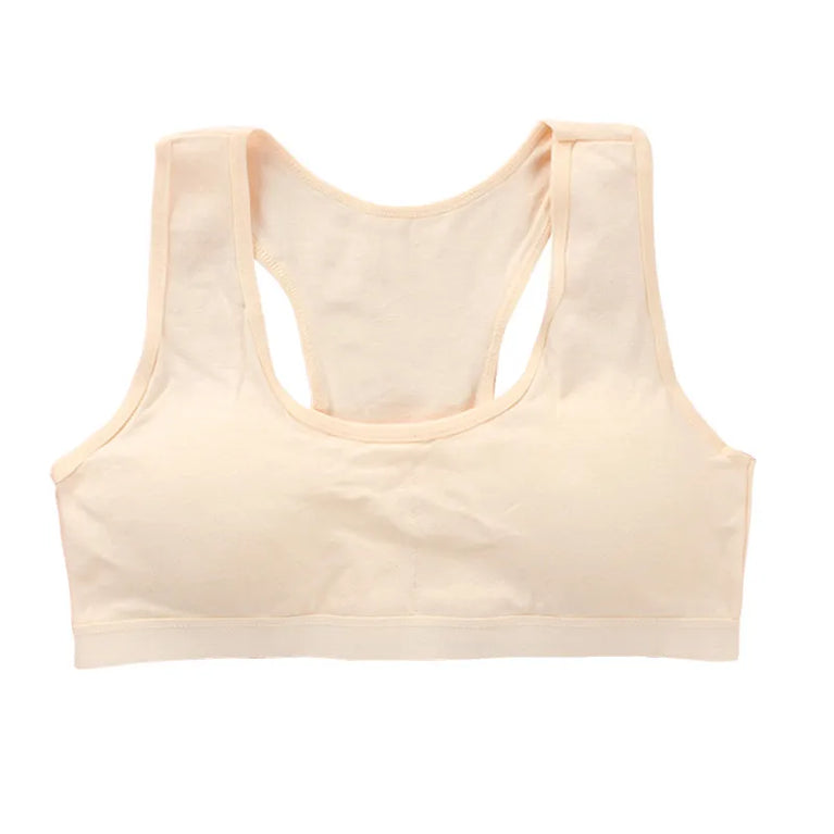 Girls' Anti-Peeping Sport Training Bra | Soft Cotton Underwear
