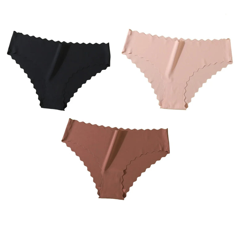 3pc Seamless Briefs | Low-Waist Soft Thin Panties