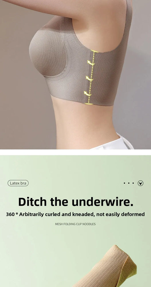 Seamless Backless Vest Bra | Adjustable Gathered Summer Fit