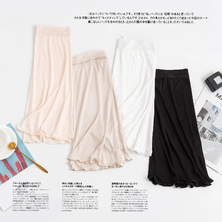 Silk-Blend Half Slip | Seamless Anti-Penetration Underskirt