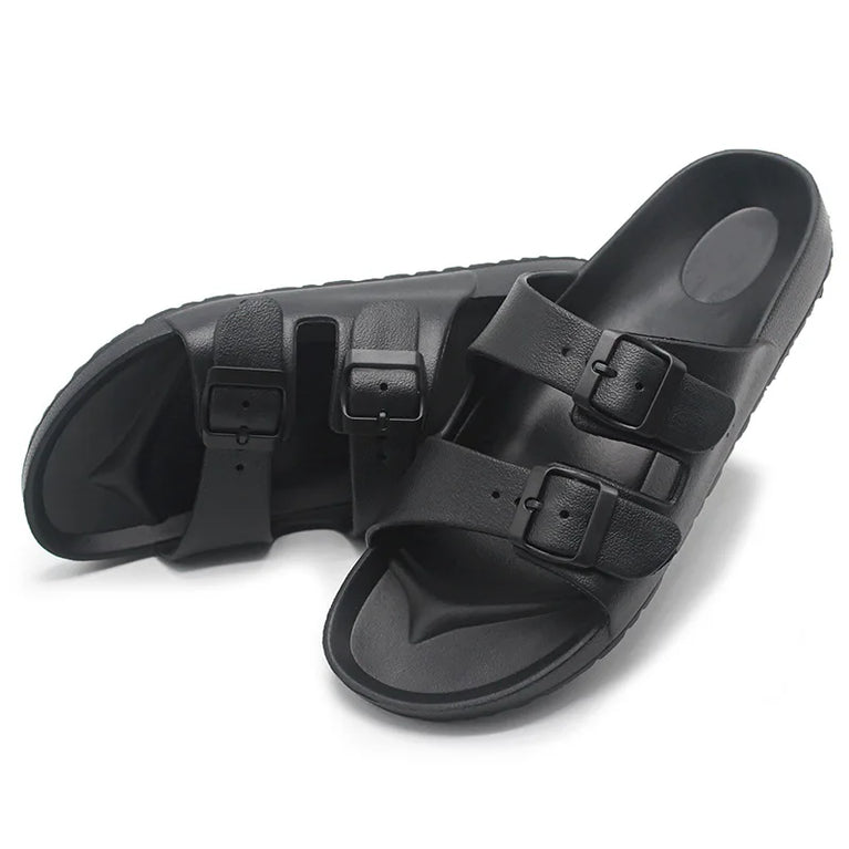 Double Buckle Slides | Thick Sole Anti-Skid Sandals