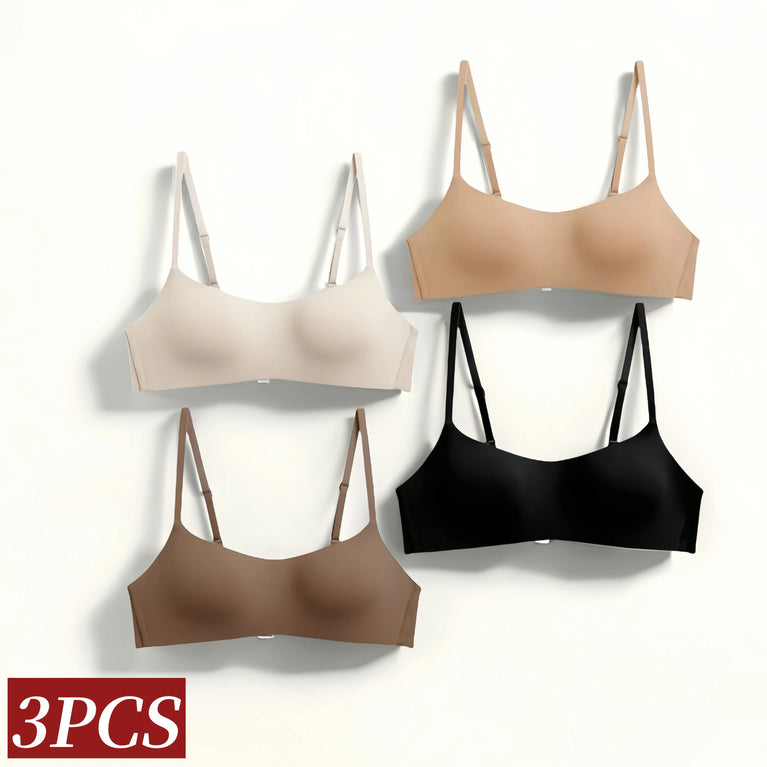 Seamless Half-Cup Bra – Wireless Lift & Convertible Support