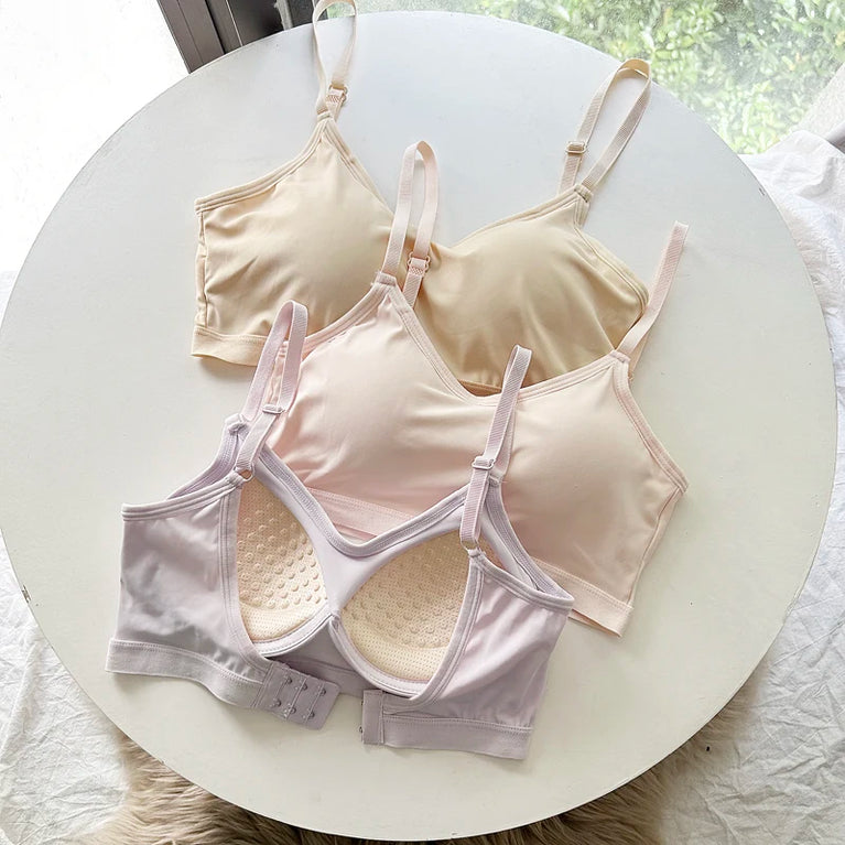 Ice Silk V-Neck Wrap Bra | Seamless Full-Cup Cooling Lingerie