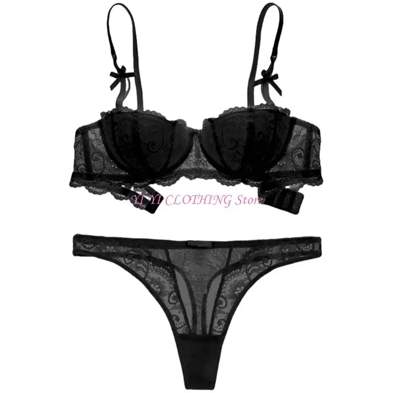 Slim-Fit Half-Cup Bra – Underwire Plunge Lingerie