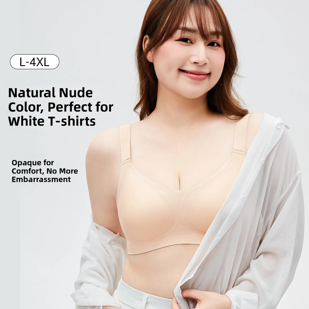 Ice Silk Wireless Shapely Bra | Anti-Sagging Full-Cup Support
