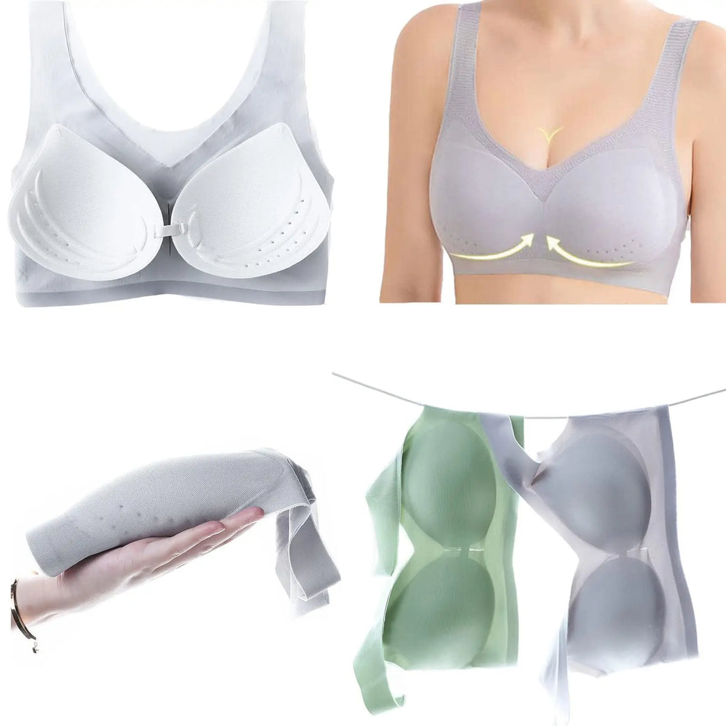 Ultra-Thin Ice Silk Seamless Bra | Cooling Plus-Size Support