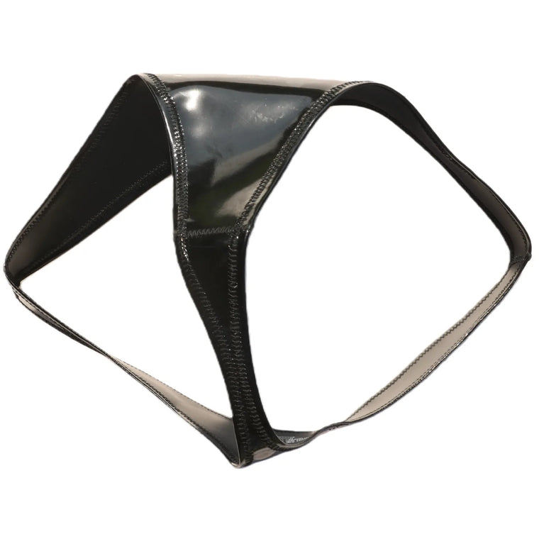 Reversible PU Leather Bikini Briefs – Wet Look Shiny & Matte Dual-Finish Low-Rise Sexy Panties
