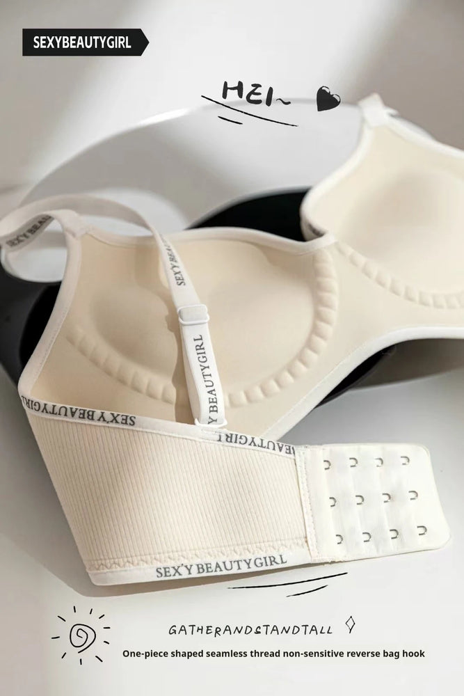 All Of Me Letter Strap Push-Up Bra | Wireless Plunge Support
