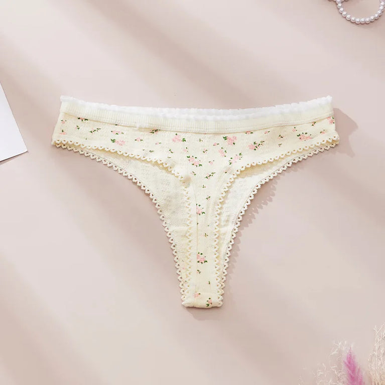 Cute Print Cotton Thongs | Soft Sexy Summer Tangas