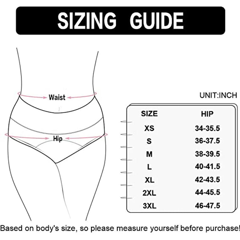 High-Waist 5-Layer Menstrual Briefs – Ultra-Absorbent Breathable Physiological Panties