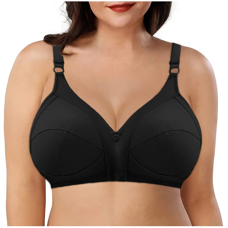 Bamboo Fiber Wireless Bra – Full Coverage Lace Comfort