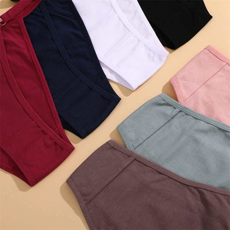 4pc Cotton Briefs | Sexy Metal Ring Low-Waist Set