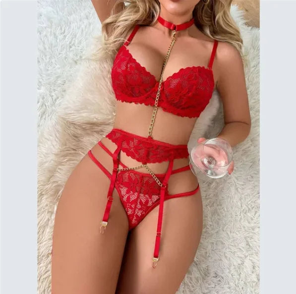 Sexy Lingerie Woman Lace Transparent Underwear Fairy Embroidery Brief Sets Delicate Bra Kit Push Up Breves Sets Thin Erotic Bras