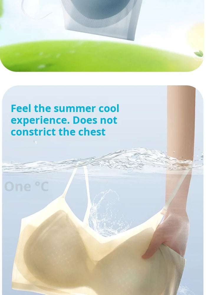 Summer Ice Silk Bralette | Seamless Air-Cooling Push-Up