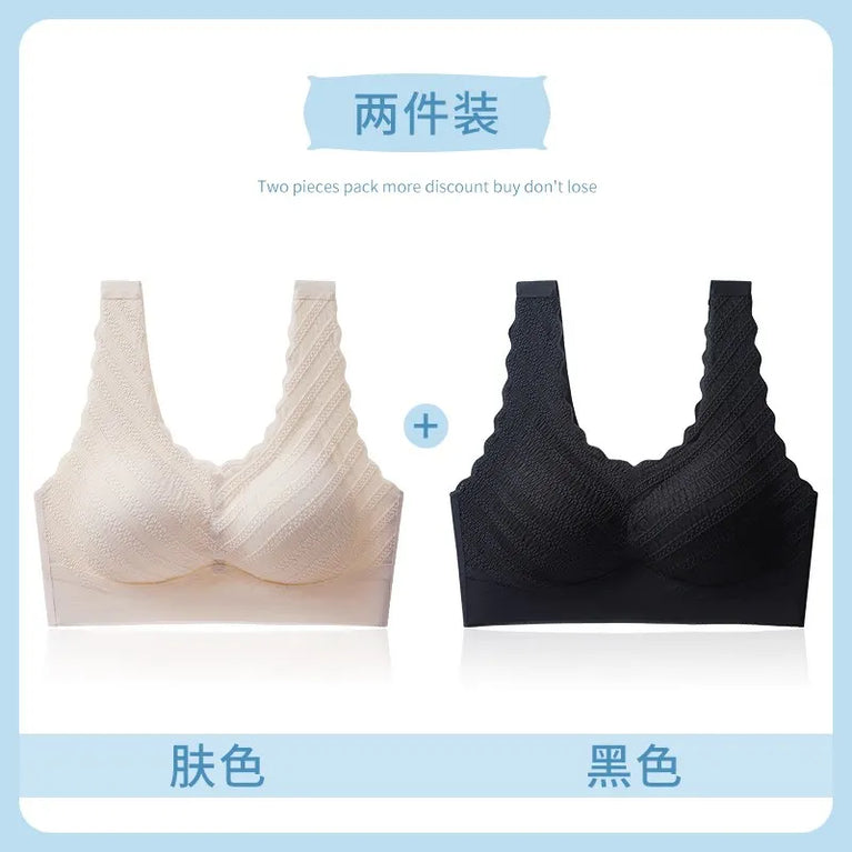 Floral Lace Backless Bralette – Seamless Wireless Elegance