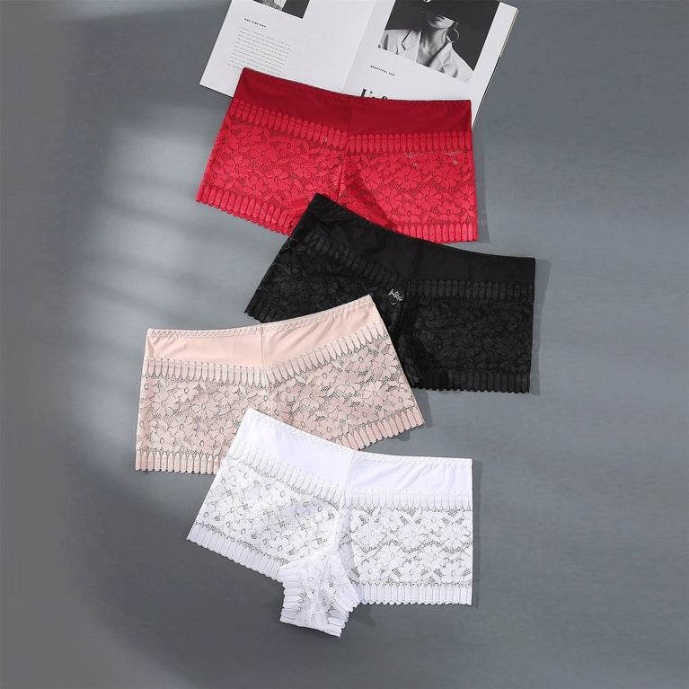 High-Waist Lace Briefs | Hollow Print Summer Shapewear