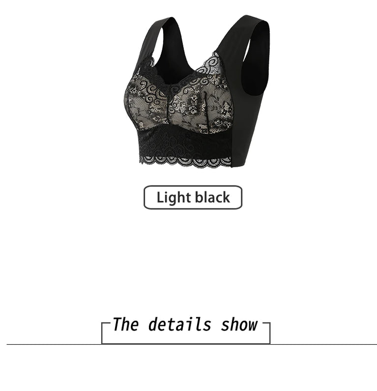 Seamless Lace Bra | Wireless Full-Cup Push-Up