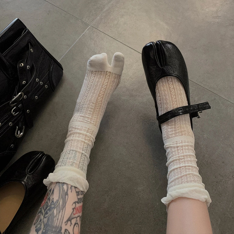 Summer Thin Tabi Socks | Breathable Two-Toed Mesh Cotton Set
