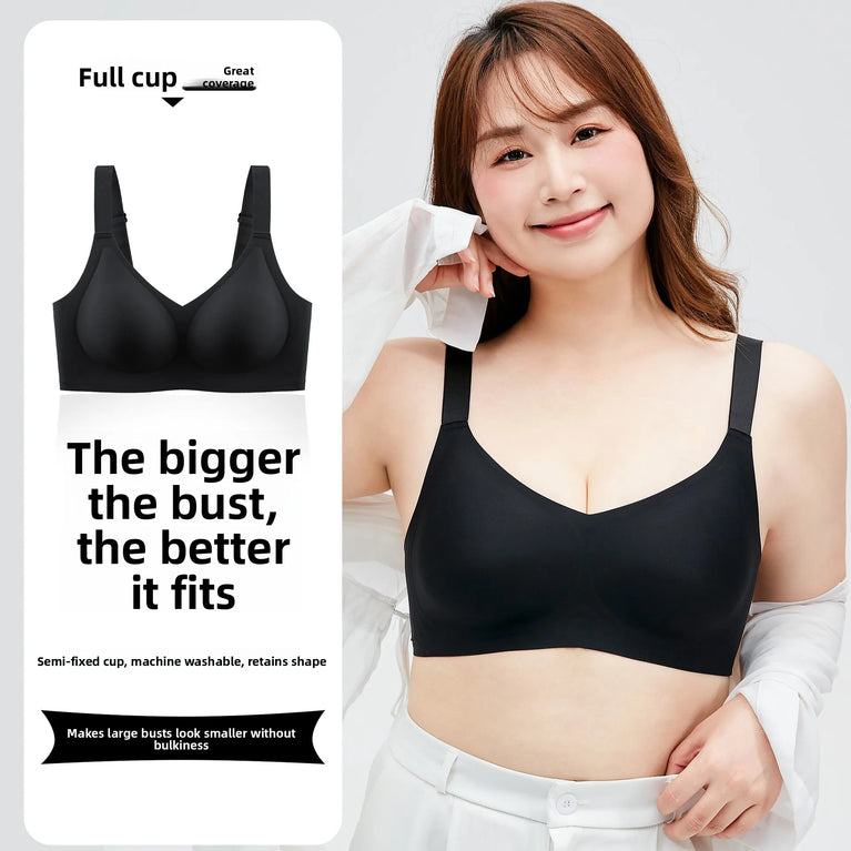 Ice Silk Wireless Shapely Bra | Anti-Sagging Full-Cup Support