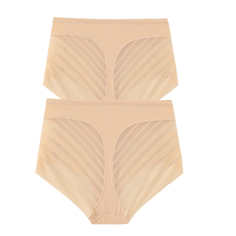 2-Pack Ice Silk Briefs | High-Rise Tummy Control