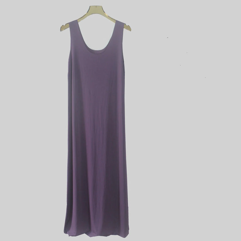 Long Ice Silk Midi Slip | Plus Size Seamless Underdress