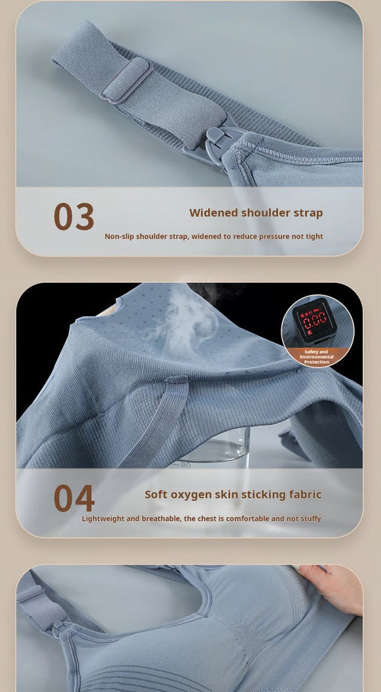 Seamless Maternity Nursing Bra – Wireless Push-Up Comfort