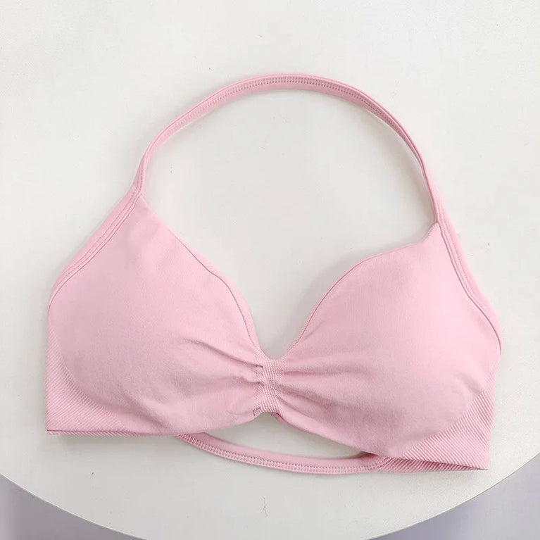Sexy Halter-Neck Sports Bra | Shockproof Padded Yoga Top