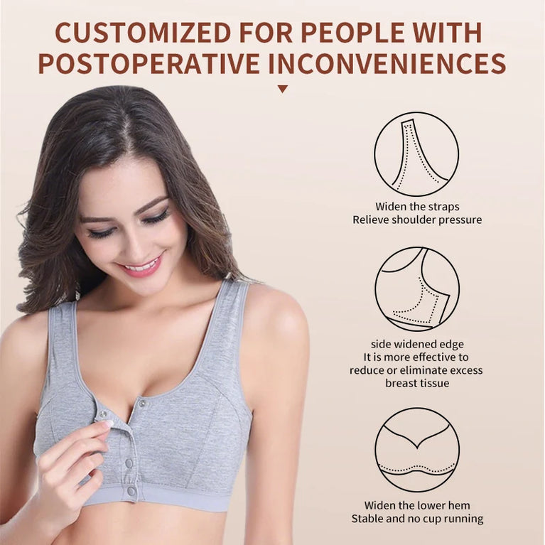 Mastectomy Pocket Bra – Modal Front-Closure Recovery Support
