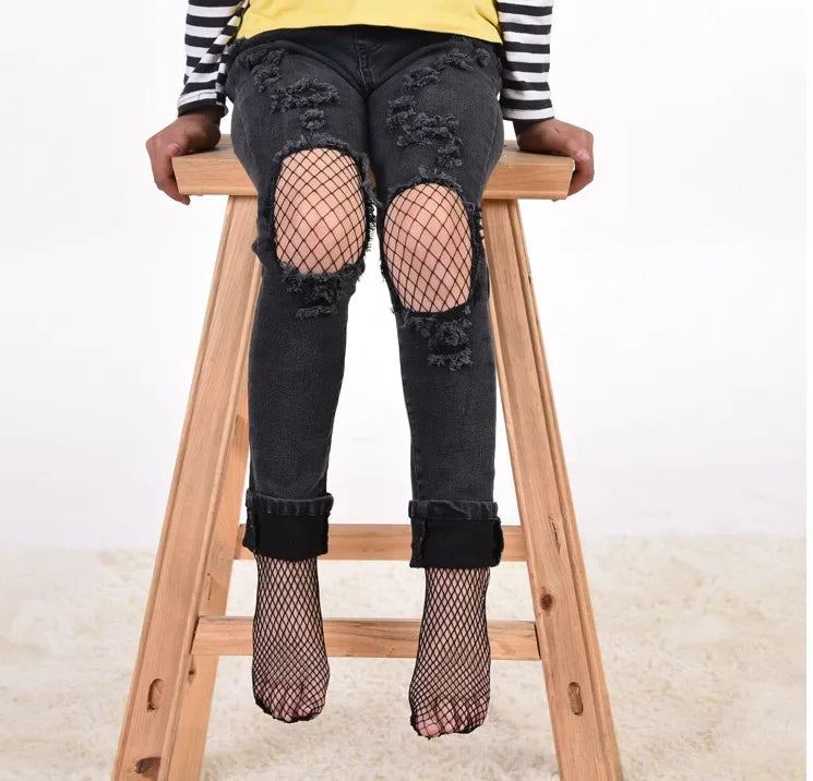 Girls' Summer Fishnet Tights | Trendy Kids' Mesh Stockings