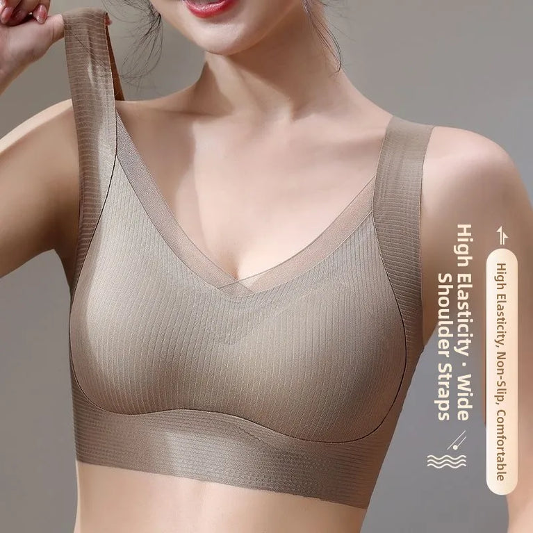 Seamless Backless Vest Bra | Adjustable Gathered Summer Fit