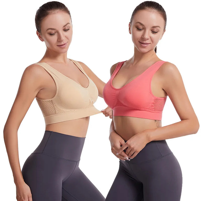3PCS Seamless Sports Bra | Hollow-Out Breathable Plus Size