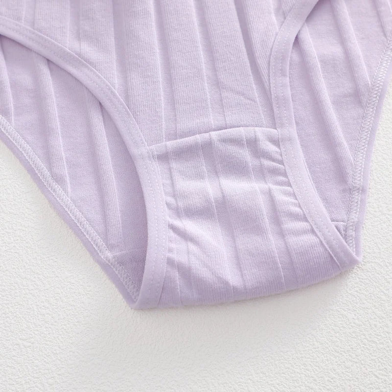 7pc Cotton Briefs | Seamless Mid-Rise Stripe Set