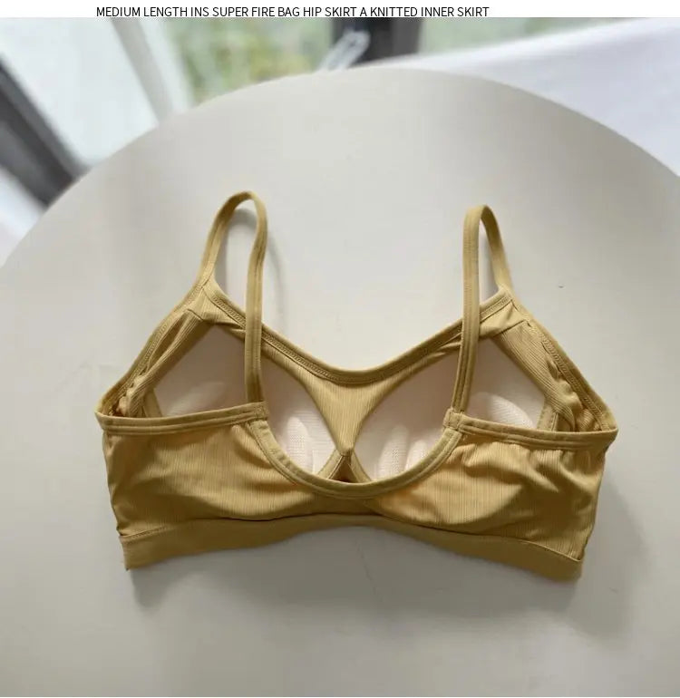 Ice Silk Lace Sports Bra | Wireless Seamless Summer Vest