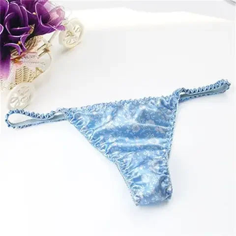 100% Pure Mulberry Silk G-String – Breathable Low-Rise Luxury Thong for Women
