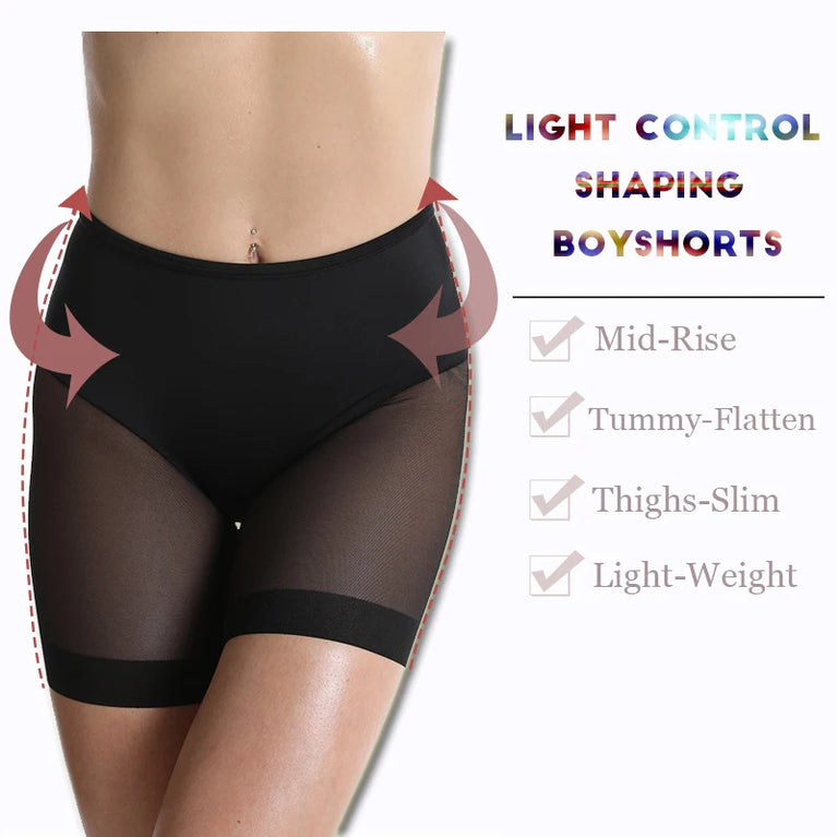Women's Seamless Safety Shorts – High-Waist Anti-Friction Mesh Panties