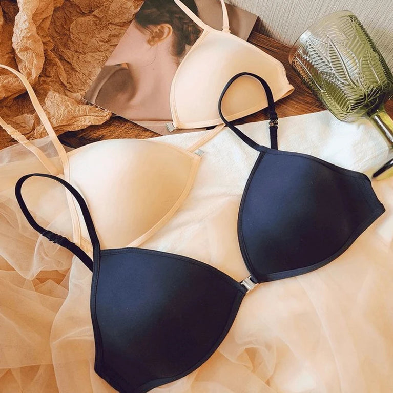 Front-Closure Triangle Bra | Seamless Summer Plunge
