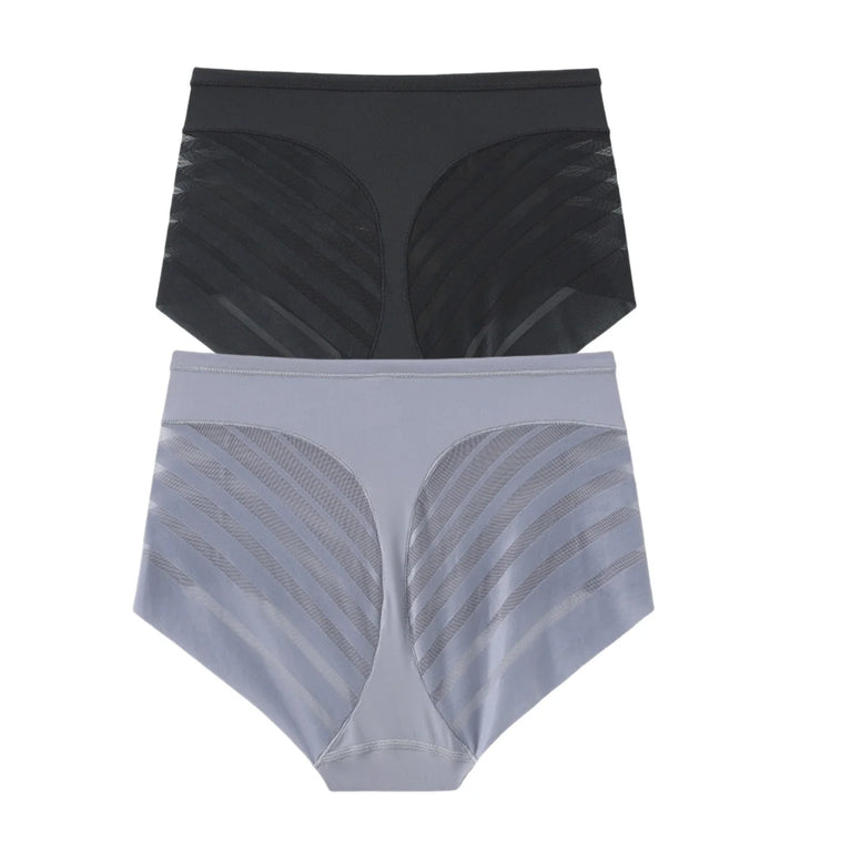 2-Pack Ice Silk Briefs | High-Rise Tummy Control