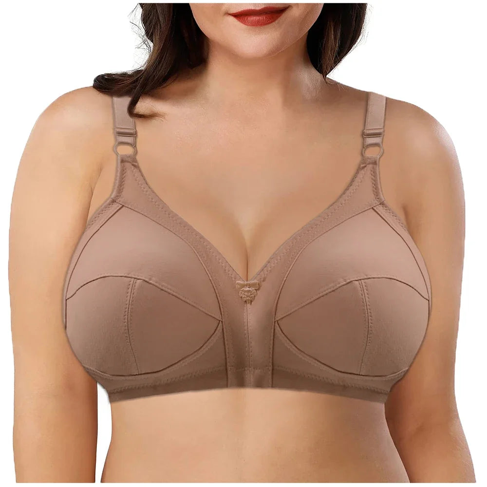 Bamboo Fiber Wireless Bra – Full Coverage Lace Comfort