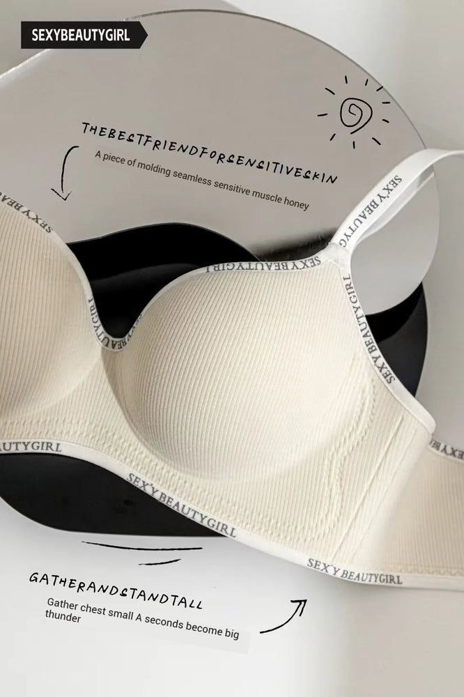 All Of Me Letter Strap Push-Up Bra | Wireless Plunge Support