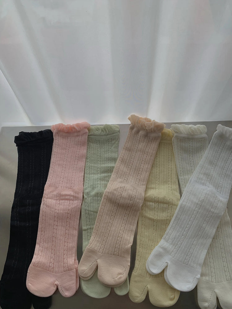 Summer Thin Tabi Socks | Breathable Two-Toed Mesh Cotton Set