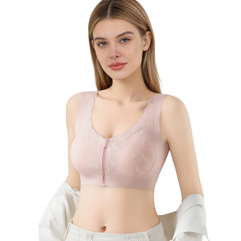 Post-Mastectomy Front-Zipper Bra | Wireless Recovery Fit