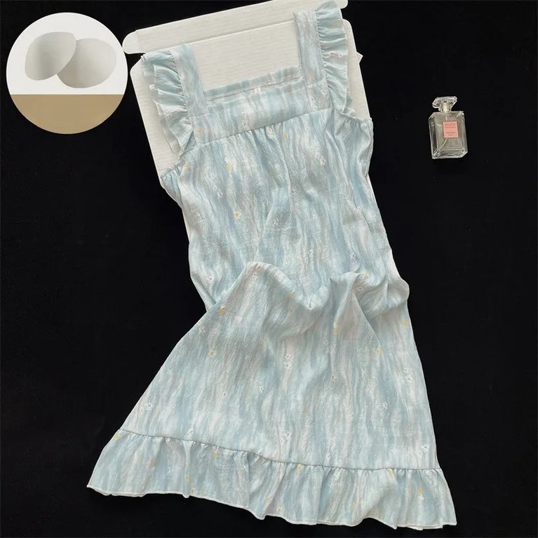 Women’s Sexy V-Neck Pajama Set | Summer Sleeveless Nightwear
