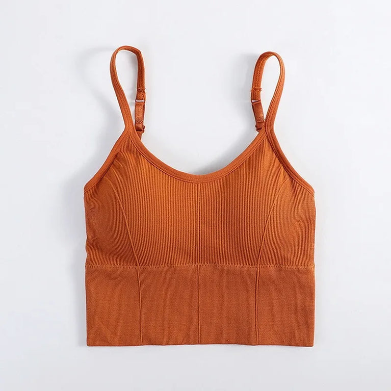 Seamless U-Back Cotton Bralette | Push-Up Yoga Sports Bra