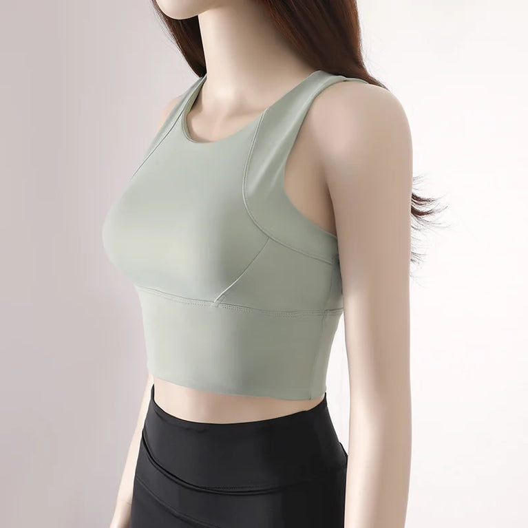 Crazy Seed Fixed-Pad Sports Bra | Athleisure Workout Tank