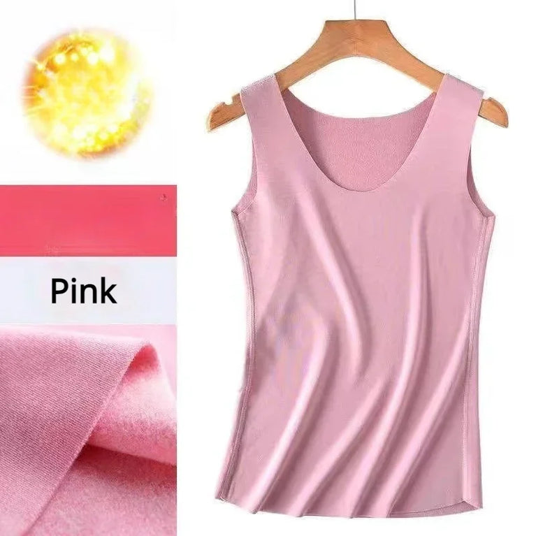 Thermal Underwear Women Crew Neck Tank Tops Warm Vest