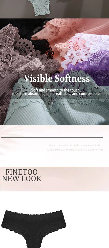 Comfort Cotton Brazilian Thongs (20-Pack) – Low-Rise Seamless Lace G-Strings